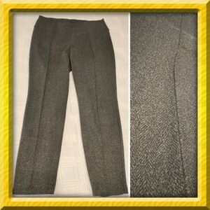 Women’s Nine West pants leggings - Large -charcoal gray w/tiny herringbone. BOGO